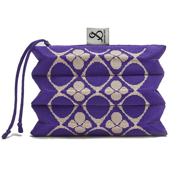조셉앤스테이시 Lucky Pleats Pouch S Pattern (Clover Beige)