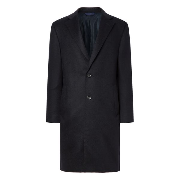 LF 마에스트로 네이비 단색 캐시미어100% 하프 코트 MACO3D011N3