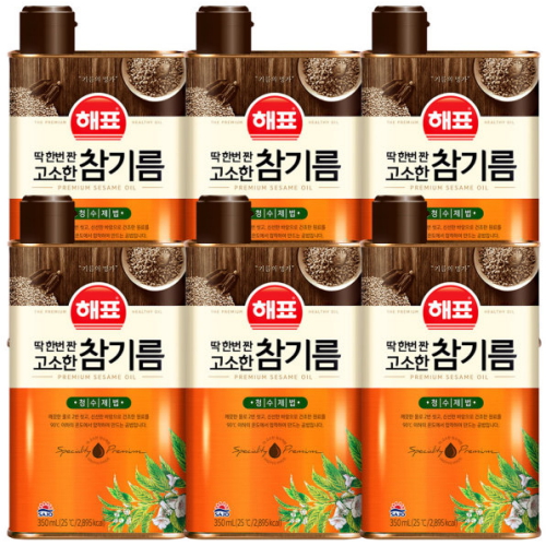 해표 고소한 참기름 350ml (6개)_이미지