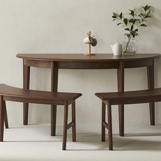 퍼피노 빌리 반원 원목 식탁 1800 (의자별도)_이미지