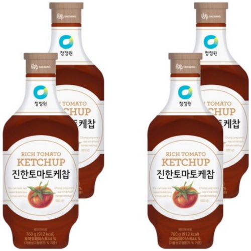 대상 청정원 진한 토마토케찹 760g (4개)