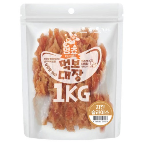 펫스토리 멍쵸 먹보대장 치킨 슬라이스 1kg (1개)_이미지
