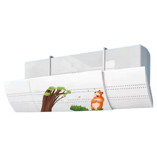 비엠디자인 귀여운 동물그림 3in1 접이식 에어컨 바람막이