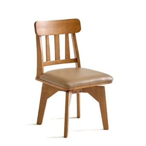 히트가구 A7521 고무나무 회전 식탁 의자