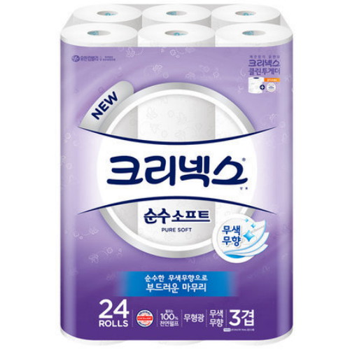 크리넥스 ㅤNEW 순수 소프트 28m (24롤) *2팩_이미지