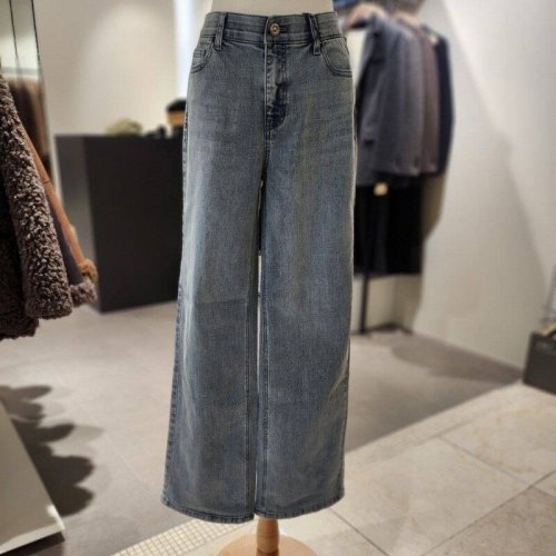 시스티나 워싱 세미 와이드 데님 팬츠 ASMSLQ11010GNQ_이미지