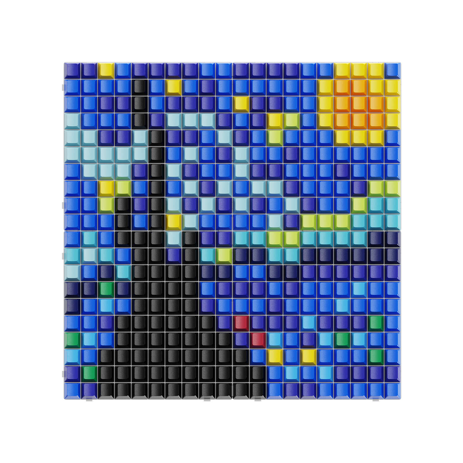 앱코 DIY 키캡 액자 명화 시리즈 400x400mm (별이 빛나는 밤)_이미지