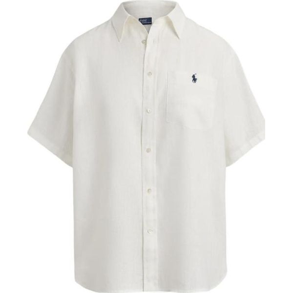 폴로랄프로렌 오버사이즈 패치 리넨 셔츠 베이지계열 S 211A96160
