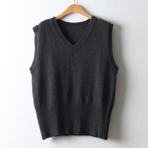 아이우먼 베이직브이넥니트조끼 EBJ528M512 빅사이즈_이미지