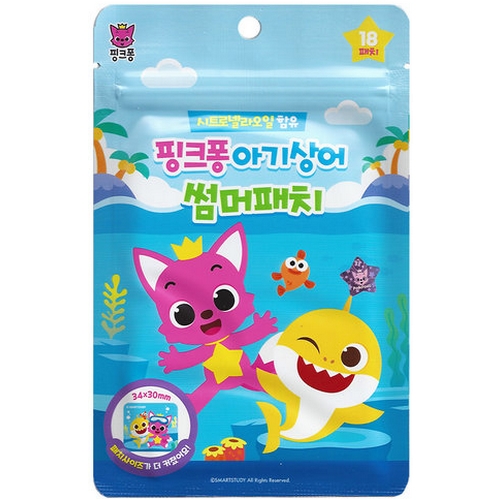 아텍스 핑크퐁 아기상어 썸머패치 18패치 (3개)_이미지