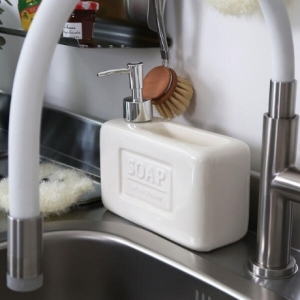 이비자 크림 세라믹 수세미걸이 세제통이미지입니다. 누르면 해당 게시물로 새창이동합니다.