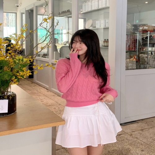 질스튜어트뉴욕 핑크 글리터 울혼방 니트 JSSW5A830P3_이미지