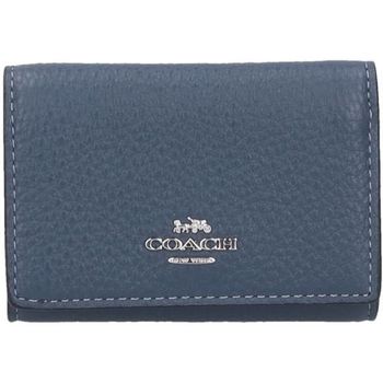 코치 지갑 여성 SV DE 3단 파란색 384016