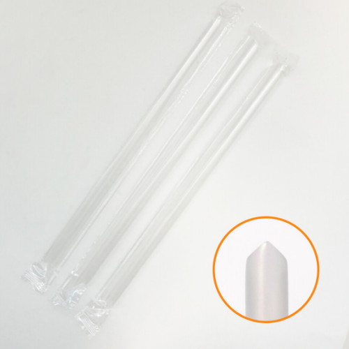 투고팩 ㅤ투명 사선 빨대 12mmx21cm (250개)_이미지