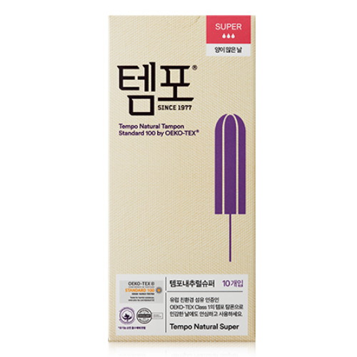 동아제약 템포 내추럴 슈퍼 10개 (4팩(40개))