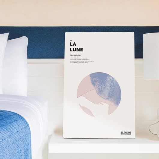 샤이닝홈 무드 접이식 핑크문 액자테이블 (80x60cm)_이미지