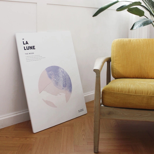 샤이닝홈 무드 접이식 핑크문 액자테이블 (80x60cm)_이미지