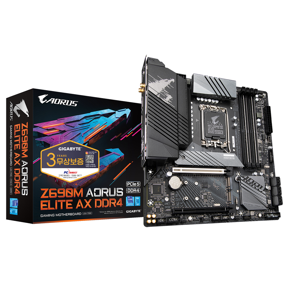 GIGABYTE Z690M AORUS ELITE AX D4 피씨디렉트_이미지
