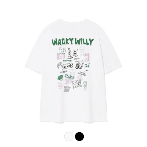 와키윌리 WACKY WILLY 멀티 그래픽 반팔 티셔츠 2 colors WA2503ST16 329071_이미지