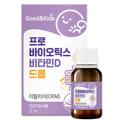  내츄럴플러스 굿앤키즈 프로바이오틱스 비타민D 드롭 12ml [1개]