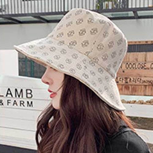 패턴 벙거지 모자 여자 양면 여름 휴양지 바캉스 W6B47AF_이미지