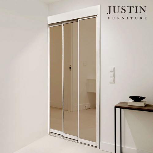 웰컴 초슬림 3연동 ㅡ자 브론즈유리 오픈형 중문