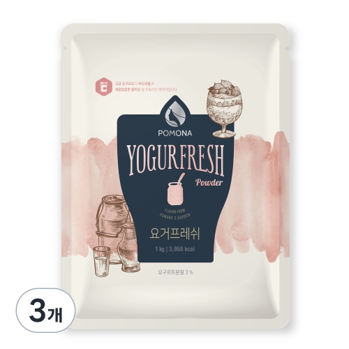 (주)카파아이엔티 포모나 요거 프레쉬 파우더 1kg 1개입 (3개)