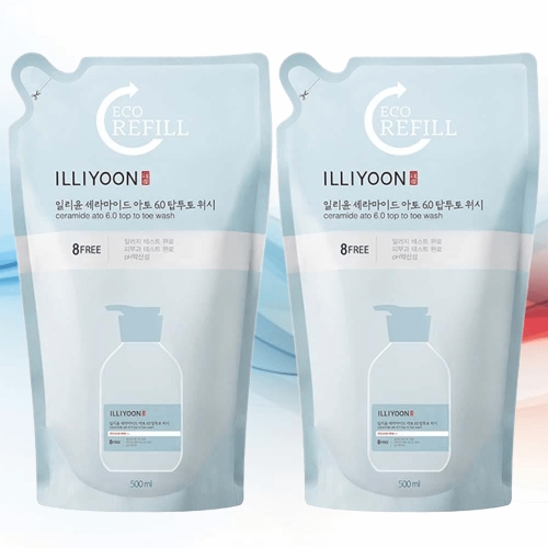 일리윤 세라마이드 아토6.0 탑투토 워시 리필 500ml (2개)_이미지