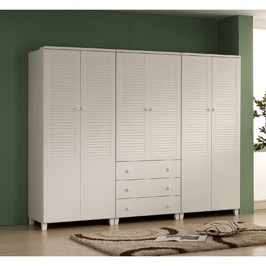 우아미가구 헤브빈스 갤러리 옷장세트 행거형+3단서랍형 (240cm)