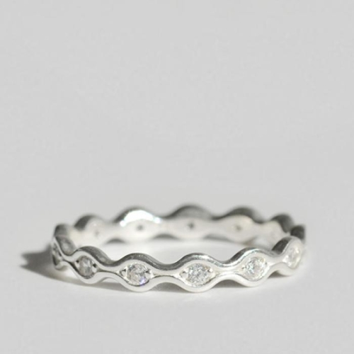 디작소 여성 데일리 악세 우니도 물결 큐빅반지 31666428_이미지