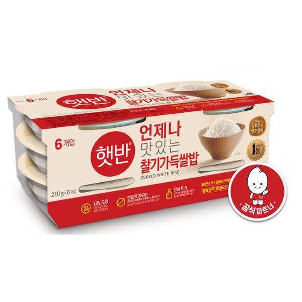 CJ제일제당 햇반 찰기가득 쌀밥 210g (6개)_이미지