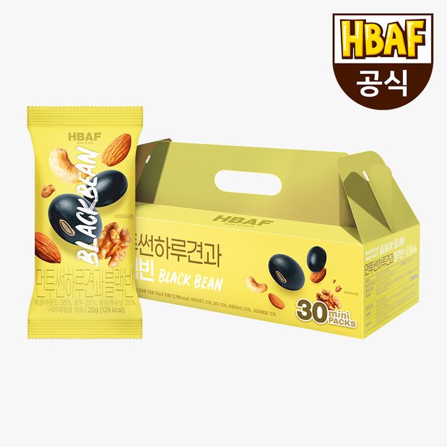 먼투썬 하루견과 블랙빈 선물세트 20g 30개입