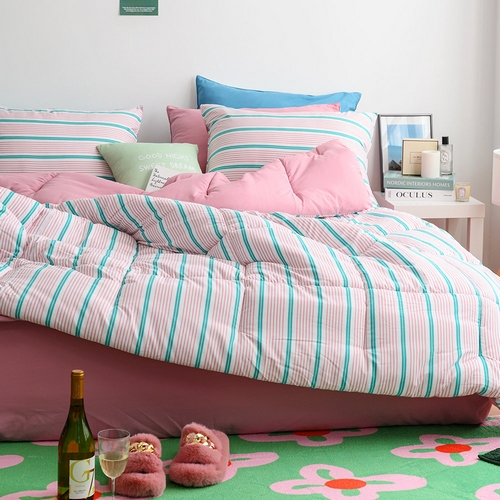 더블리 펑키 소프트마이크로 차렵이불 베개세트