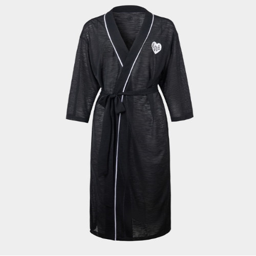 배럴 INAP 우먼 레터링 로브 블랙 B5SWWCV051BLK_이미지