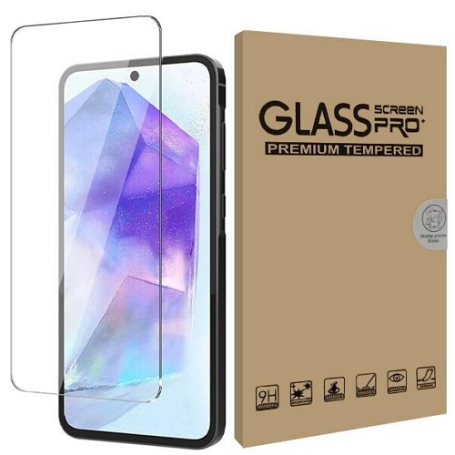 수나르 갤럭시A55 클리어 9H 강화유리 액정보호필름 (액정 1매)_이미지