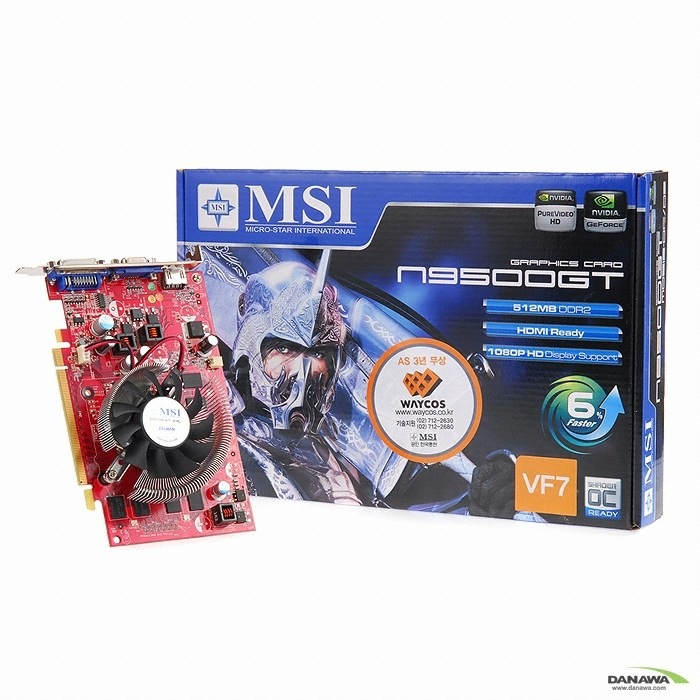 MSI 지포스 9500GT N9500GT-MD512 OC D2 512MB 잘만 웨이코스_이미지