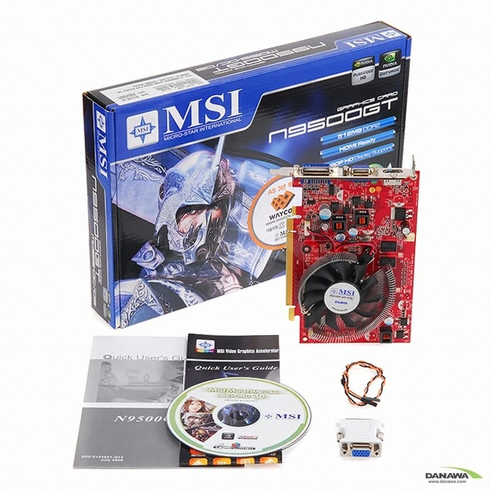 MSI ������ 9500GT N9500GT-MD512 OC D2 512MB �߸� �����ڽ�