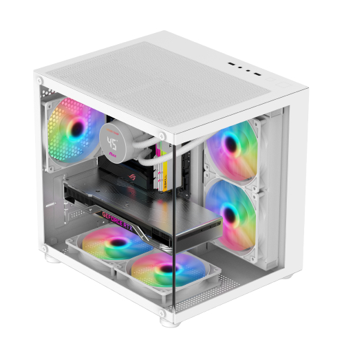 투민시스템 TM100 RGB 강화유리 (화이트)_이미지