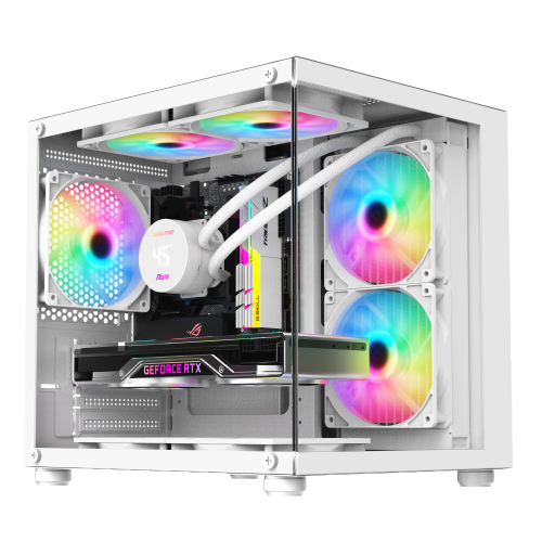 투민시스템 TM100 RGB 강화유리 (화이트)_이미지