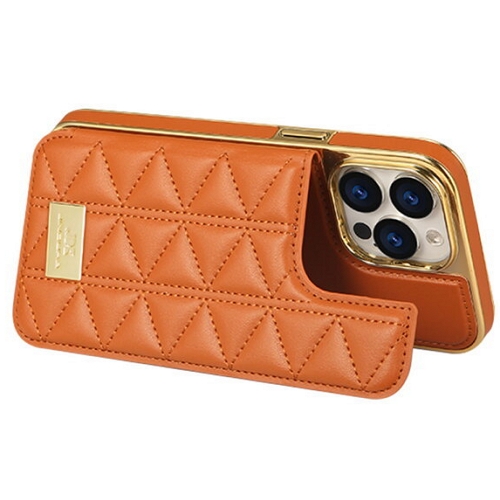 베켄 베락스 아이폰15 스티치 골드 프레임 스탠딩 카드지갑 가죽 케이스_이미지