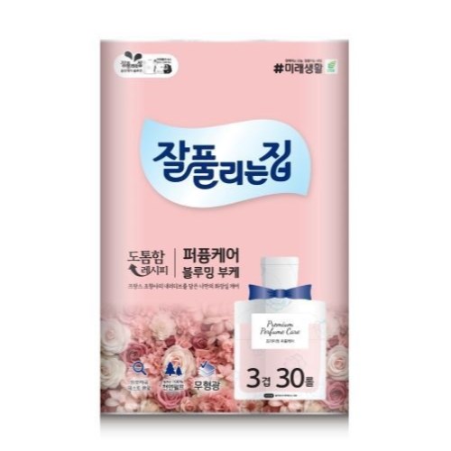미래생활 잘풀리는집 퍼퓸케어 블루밍 부케 30m (30롤) (1팩)