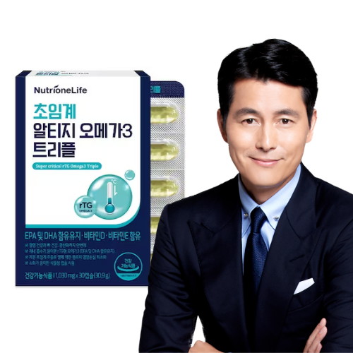 뉴트리원 뉴트리원라이프 초임계 알티지 오메가3 트리플 30캡슐 (2개)
