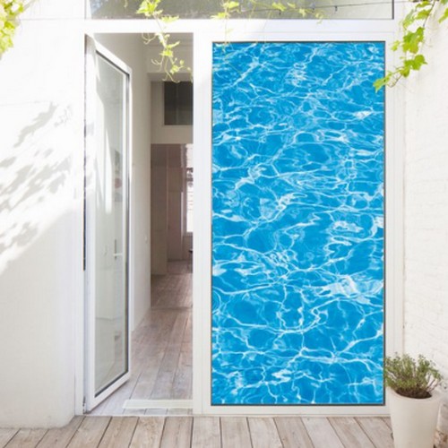 꾸밈 현관문 시트지 일렁이는물결 bh603 (100cm x 210cm)_이미지