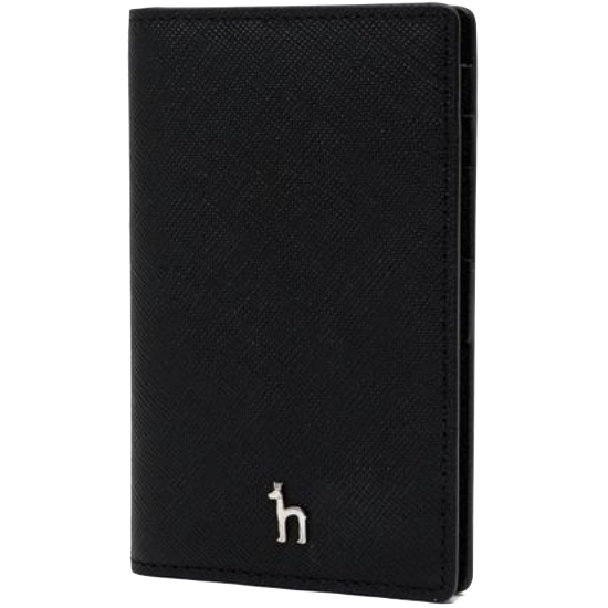 헤지스ACC 퍼피 로고 플랫 카드<b>지갑</b> HIHO2E131BK