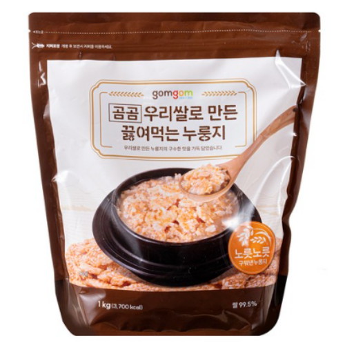 곰곰 우리쌀로 만든 끓여먹는 누룽지 1kg (3개)_이미지