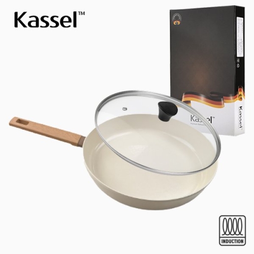 카셀 인덕션 스톤크림 세라믹코팅 프라이팬