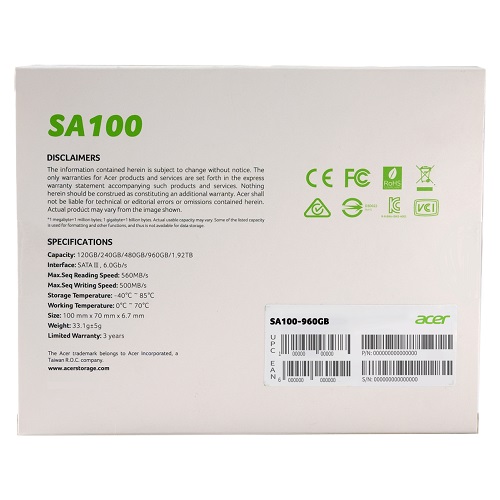 에이서 SA100 (960GB)_이미지