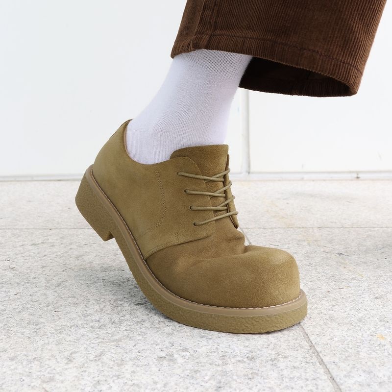 식스핏 NERDKING X SIXFT NERDY CHUNKY COW SUEDE DERBY CAMEL 3528343