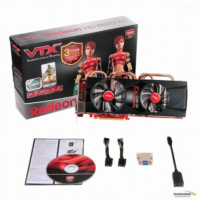 VTX3D �󵥿� HD 6870 x2 Game-Edition D5 2GB