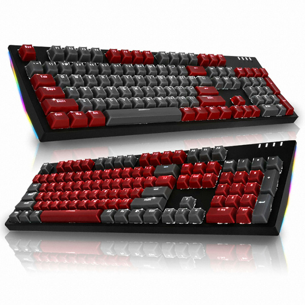 COX CK8100 V광축 완전방수 크리스탈 키캡 교체축 사이드 RGB 게이밍 (S2, 클릭)